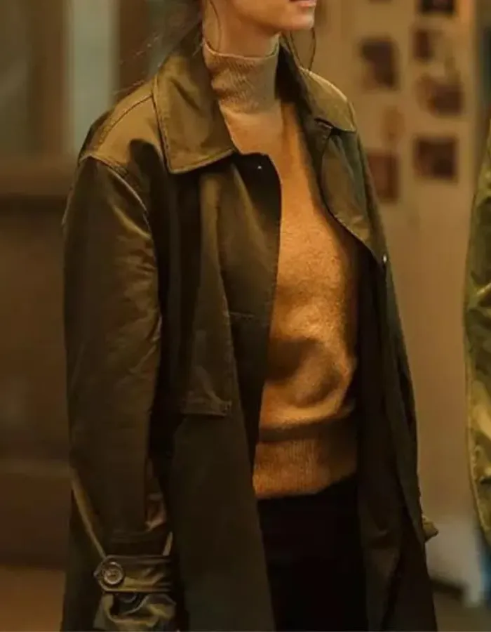 The Bricklayer 2024 Nina Dobrev Trench Coat The Bricklayer 2024 Nina Dobrev Trench Coat
