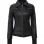 The Celeste Black Bomber Womens Leather Jacket