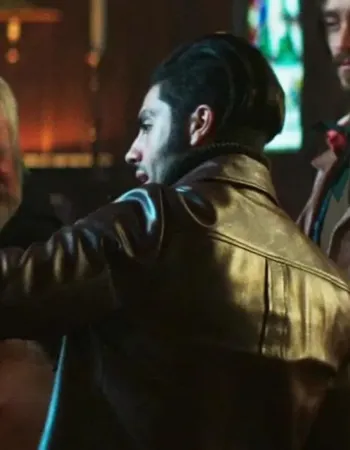 The Sacrifice Game 2023 Mena Massoud (Jude) Brown Leather Jacket The Sacrifice Game 2023 Mena Massoud (Jude) Brown Leather Jacket
