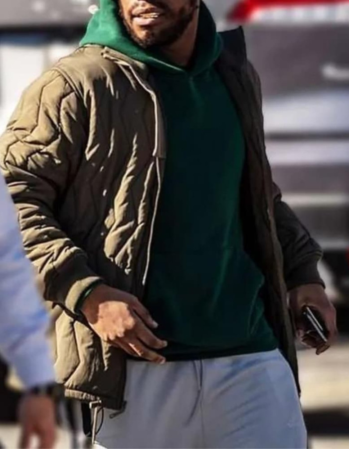 They Cloned Tyrone 2023 John Boyega Quilted Green Jacket