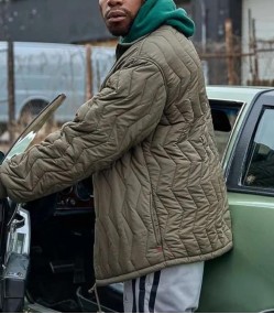 They Cloned Tyrone 2023 John Boyega Quilted Green Jacket