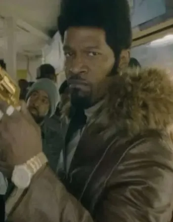 They Cloned Tyrone 2023 Jamie Foxx Brown Leather Coat They Cloned Tyrone 2023 Jamie Foxx Brown Leather Coat