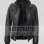 Women's Black Biker Leather Bomber Jacket