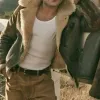 Zac Efron The Iron Claw 2023 Brown Shearling Leather Jacket Zac Efron The Iron Claw 2023 Brown Shearling Leather Jacket
