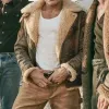 Zac Efron The Iron Claw 2023 Brown Shearling Leather Jacket Zac Efron The Iron Claw 2023 Brown Shearling Leather Jacket