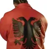 Drake Albanian Flag Red Leather Jacket