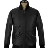 EMINEM BLACK LEATHER BOMBER JACKET