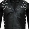LA Knight WWE Smackdown Black Leather Vest