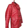 Madame Web 2024 Dakota Johnson (Madame Web) Maroon Leather Coat