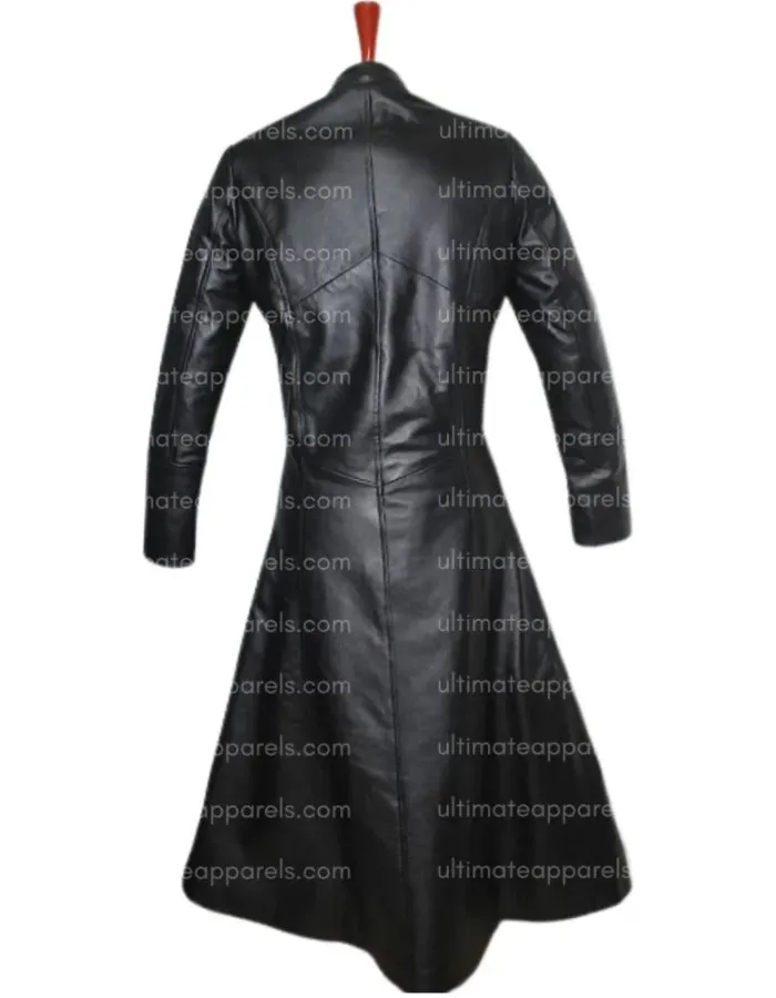 Matrix Reloaded Trinity Carrie-Anne Moss Trench Leather Coat