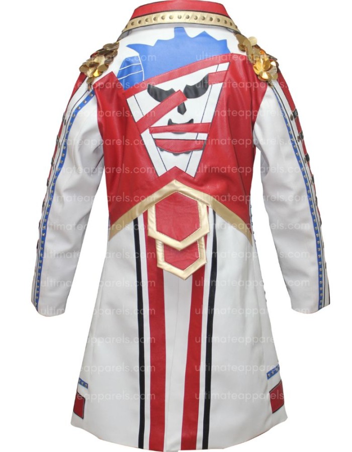 WWE Cody Rhodes White Military Leather Coat