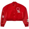Teyana Taylor Jordan Red Wool Varsity Jacket