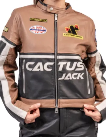 Cactus Jack Brown Leather Jacket