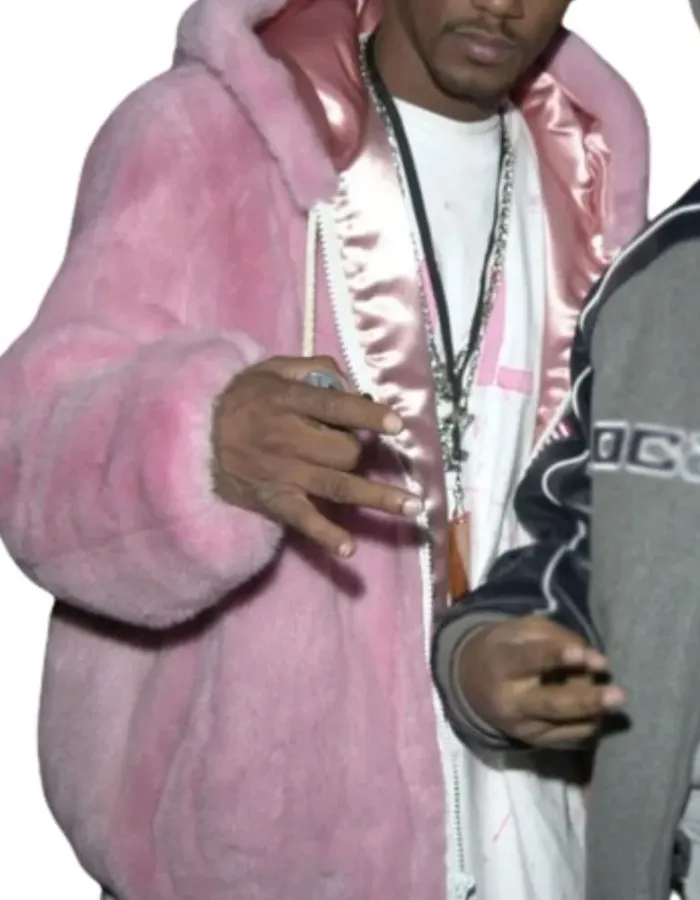 American Rapper Cam Ron Pink Fur Coat