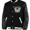 Las Vegas Raiders Black Wool Varsity Jacket