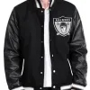 Las Vegas Raiders Black Wool Varsity Jacket Las Vegas Raiders Black Wool Varsity Jacket