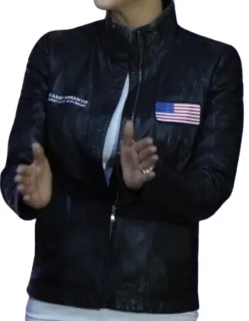 Casey Desantis Where Woke Go Leather Jacket