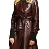 Charissa Thompson American Host Leather Coat