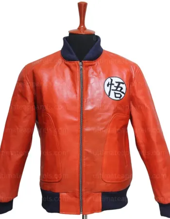Dragon Ball Z Super Saiyan Orange Leather Jacket