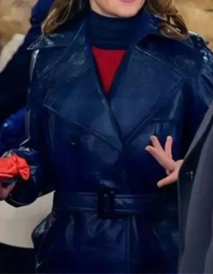 Christmas In Notting Hill Sarah Ramos (Georgia Bright) Leather Coat Christmas In Notting Hill Sarah Ramos (Georgia Bright) Leather Coat
