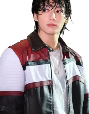 Seven Jungkook Multi Color Leather Jacket