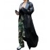 Kim Kardashian Black Leather Long Coat