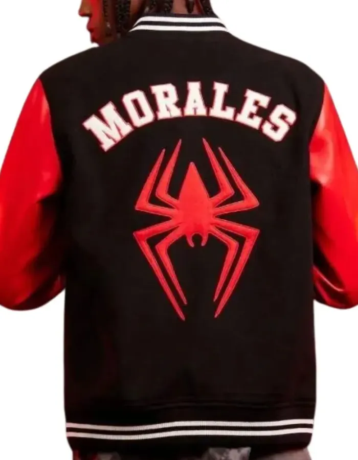 Across The Spider-Verse Miles Morales Bomber Wool Jacket Across The Spider-Verse Miles Morales Bomber Wool Jacket