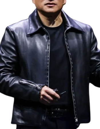 Jensen Huang Nvidia President Black Leather Jacket
