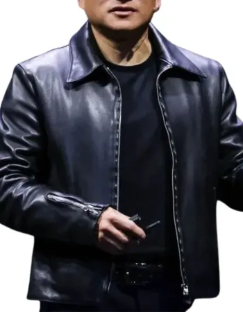 Jensen Huang Nvidia President Black Leather Jacket