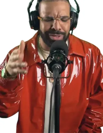 Drake On The Radar Red Leather Jacket