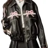 Diddi Moda Pink Ribbon Leather Jacket Diddi Moda Pink Ribbon Leather Jacket