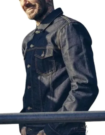 Save Our Squad David Beckham Blue Denim Jacket