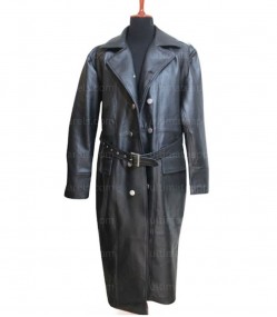Ww2 German Schutzstaffel Black Trench Coat