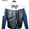 Yamaha Vintage Yellow & Blue Motorcycle Leather Jacket Yamaha Vintage Yellow & Blue Motorcycle Leather Jacket