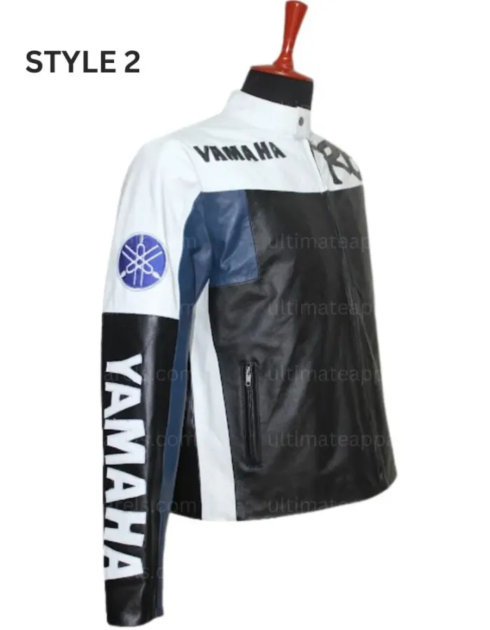 Yamaha Vintage Yellow & Blue Motorcycle Leather Jacket Yamaha Vintage Yellow & Blue Motorcycle Leather Jacket
