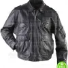 German Military Surplus Police Cop Leather Jacket