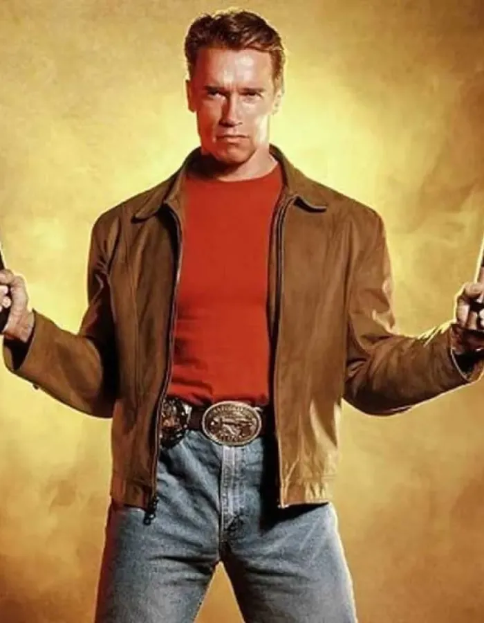 LAST ACTION HERO ARNOLD SCHWARZENEGGER TAN BROWN JACKET LAST ACTION HERO ARNOLD SCHWARZENEGGER TAN BROWN JACKET