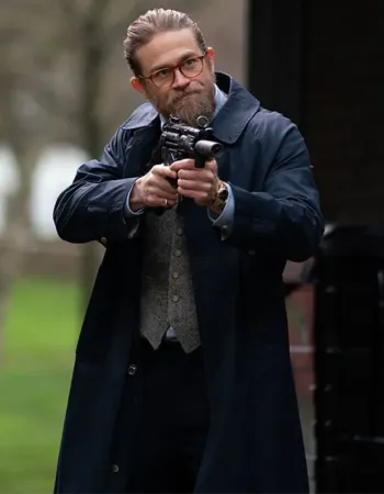 The Gentlemen Charlie Hunnam Ray Blue Cotton Coat