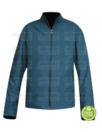 YOU PENN BADGLEY (JOE GOLDBERG) BLUE COTTON JACKET