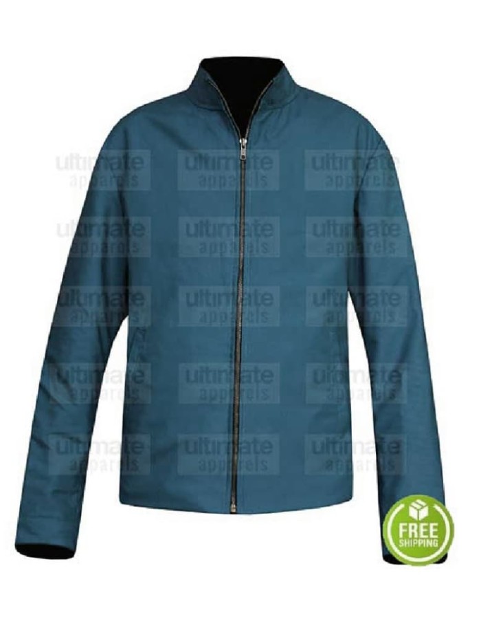 YOU PENN BADGLEY (JOE GOLDBERG) BLUE COTTON JACKET YOU PENN BADGLEY (JOE GOLDBERG) BLUE COTTON JACKET