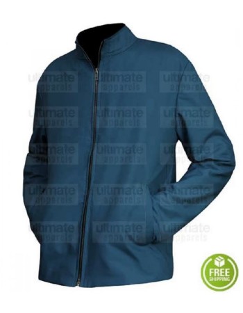 YOU PENN BADGLEY (JOE GOLDBERG) BLUE COTTON JACKET YOU PENN BADGLEY (JOE GOLDBERG) BLUE COTTON JACKET
