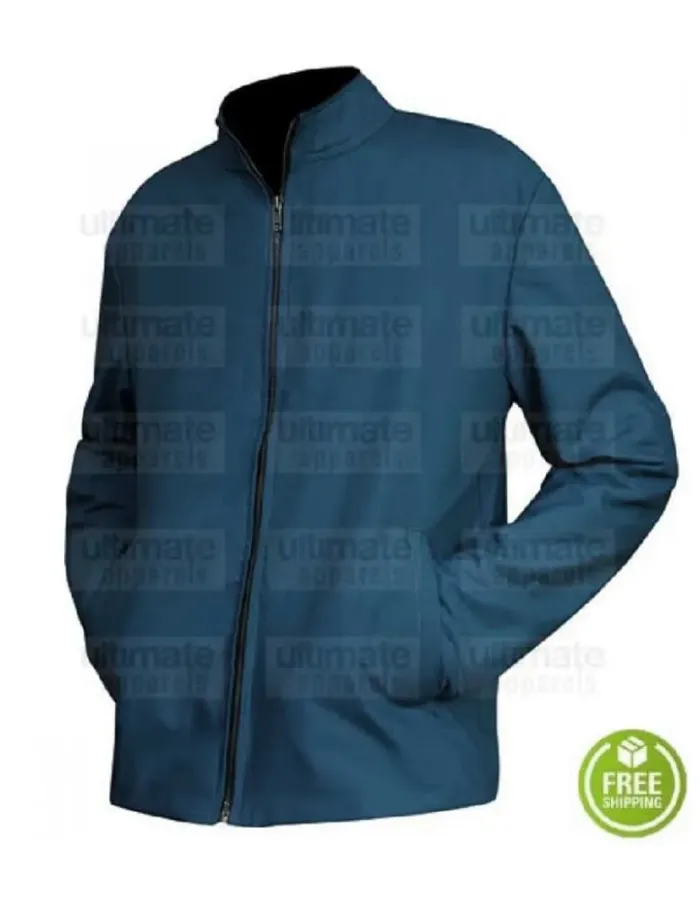 YOU PENN BADGLEY (JOE GOLDBERG) BLUE COTTON JACKET YOU PENN BADGLEY (JOE GOLDBERG) BLUE COTTON JACKET