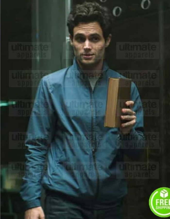 YOU PENN BADGLEY (JOE GOLDBERG) BLUE COTTON JACKET YOU PENN BADGLEY (JOE GOLDBERG) BLUE COTTON JACKET