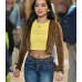 Madame Web 2024 Isabela Merced Brown Cropped Jacket