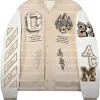 Men AC Milan Off White Bomber Jacket