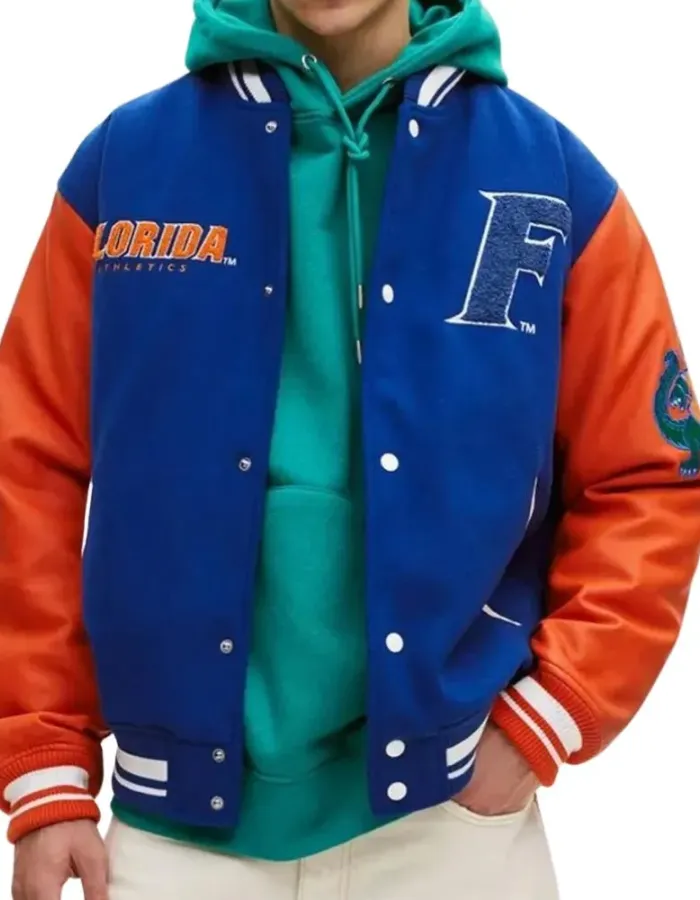 Florida Gators Letterman Royal Blue and Orange Jacket