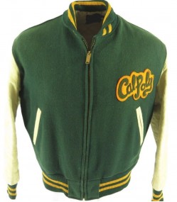 Mens 46 Cal Poly University Leather Letterman Varsity Jacket Mens 46 Cal Poly University Leather Letterman Varsity Jacket