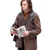 ROCKETMAN JAMIE BELL (BERNIE TAUPIN) BROWN LEATHER JACKET