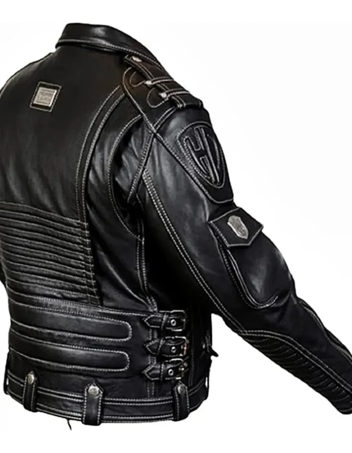Men's Heavyweight Cowhide Biker Leather Jacket