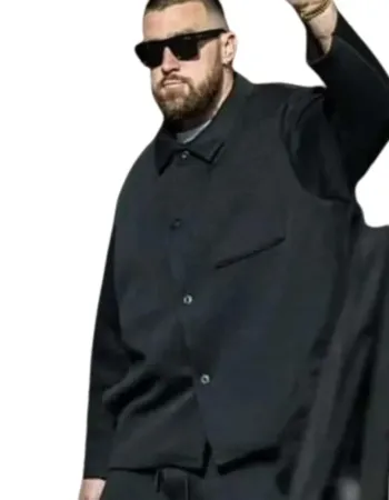 Travis Kelce Wool Black Jacket